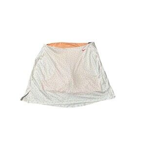 Nike Golf Skort Womens XL Dri FIT Victory Built in Shorts White Orange Swoosh